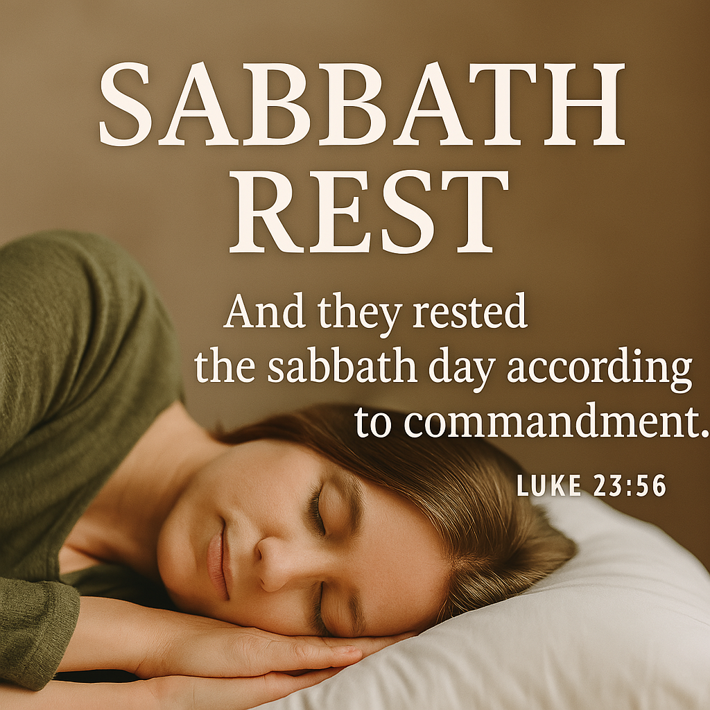 Rest as in the commandment.